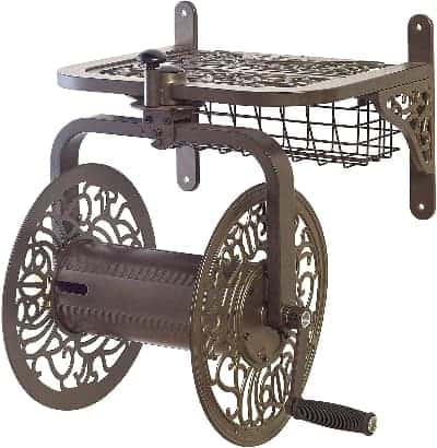 Liberty Garden 714 Decorative Cast Aluminum Navigator Rotating Garden Hose Reel