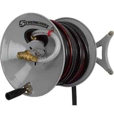 Strongway Parallel or Perpendicular Wall-Mount Garden Hose Reel