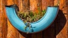 Half tire planter A half tire wall planter.