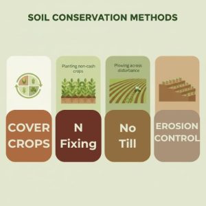 Cover crops, Nitrogen fixing, No-Till and Erosion Control graphics