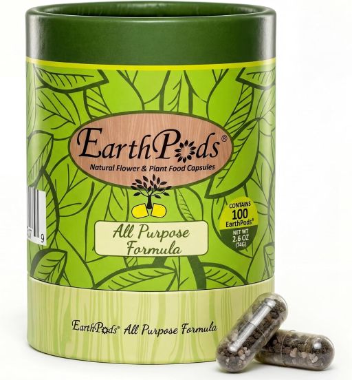 EarthPods Brand EarthPods® Organic Indoor Plant Food Capsules (100 Count) – Slow-Release Houseplant Fertilizer Spikes | Specialized Nutrients for House Plants | Made in USA
